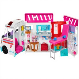 Barbie Coffret Véhicule Médical Ambulance Clinique Enfants 3