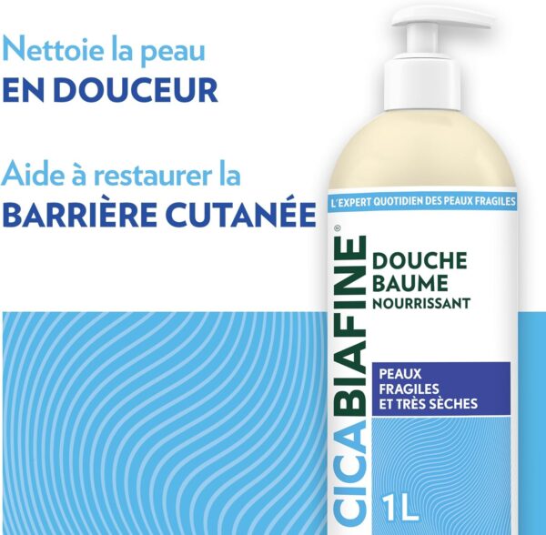Gel douche surgras Cicabiafine hydratation 24h peaux sèches-2
