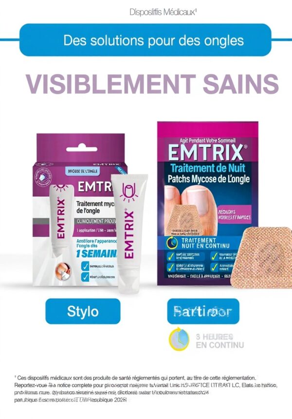 EMTRIX Traitement Mycose Ongle Pied Formule Brevetée