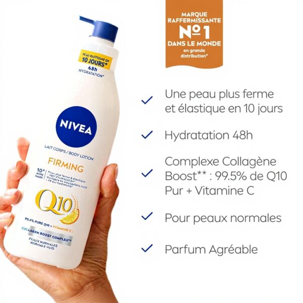 Lait Corps Fermeté NIVEA Q10 Hydratation 48H