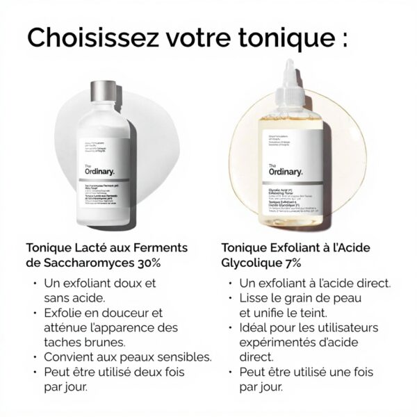Tonique lacté The Ordinary exfoliant hydratant peau lisse