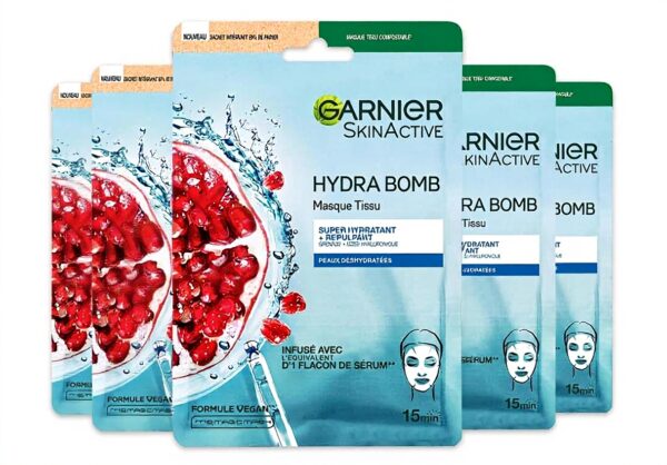 Masque tissu hydratant Garnier peau déshydratée vegan