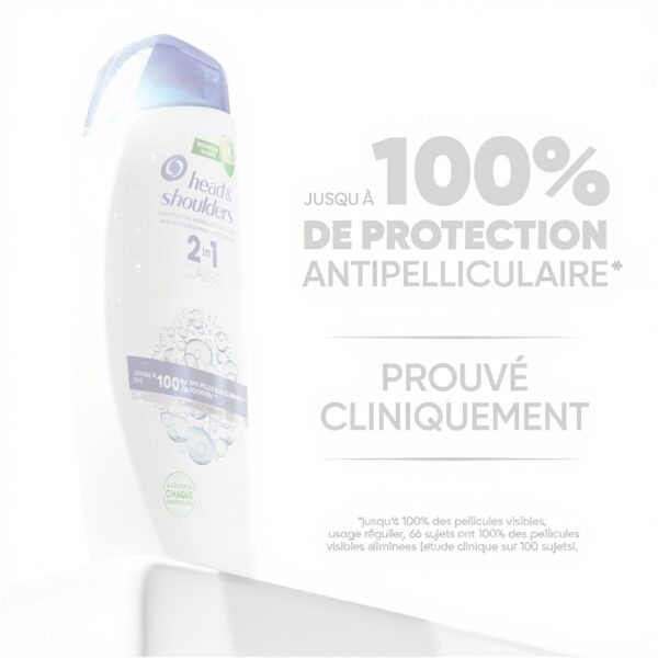 Shampoing antipelliculaire Head Shoulders 2 en 1 300ml usage