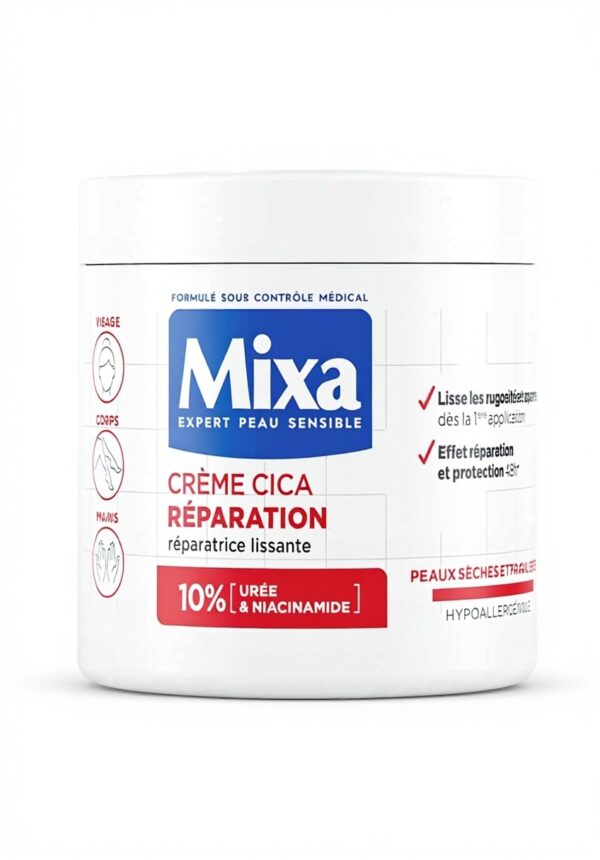 Crème Cica Réparation Mixa peau sensible hydratation longue