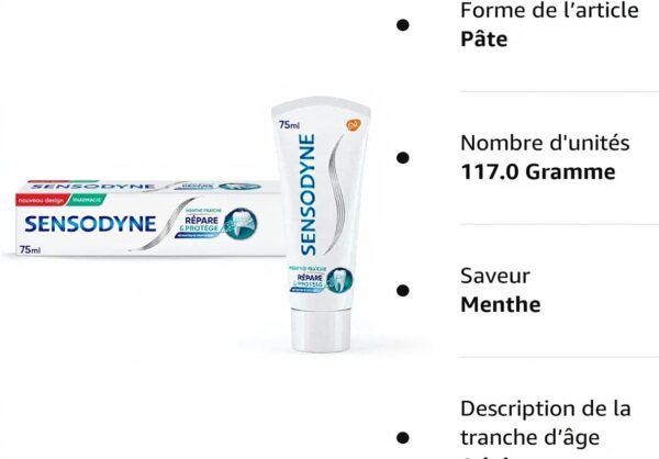 Sensodyne Dentifrice Répare Protège Dents Sensibles Novamin
