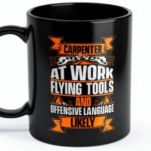 Tasse menuisier Generisch céramique motif bois cadeau-0