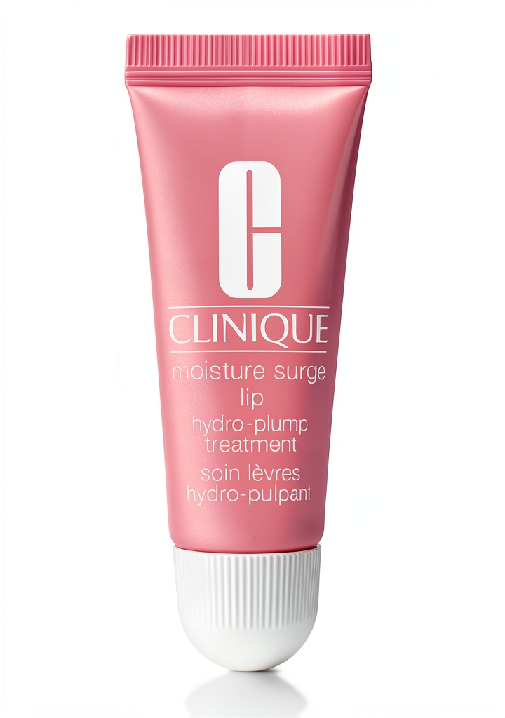 'Application du baume lèvres Clinique Moisture Surge sur des lèvres hydratées'