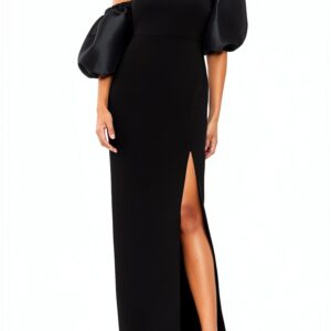 Robe LIKELY Femme Épaules Dénudées Manches Bulles Noir-0